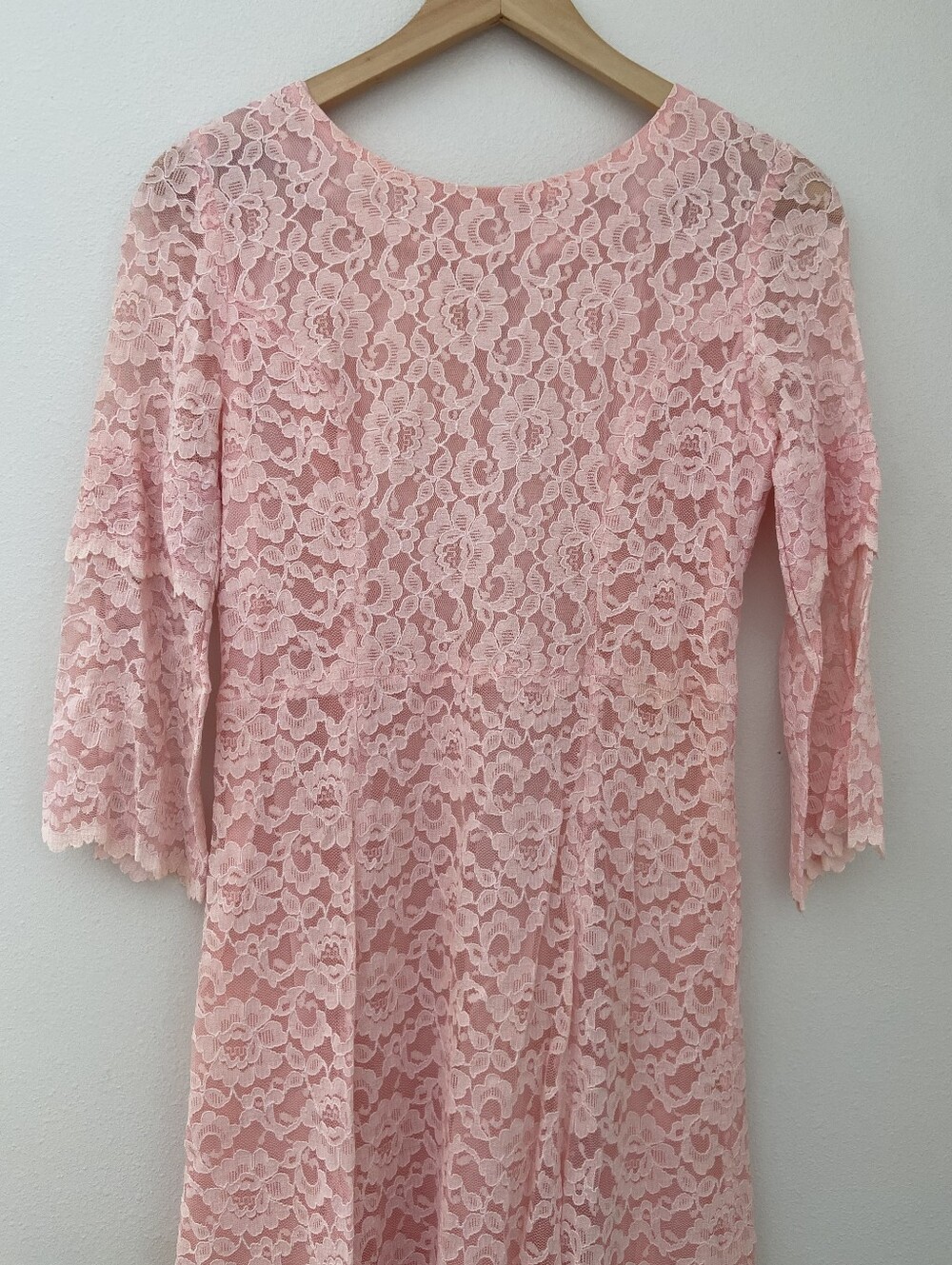 Vintage Pink Lace Gown